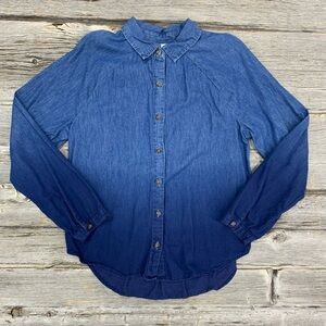 SO Blue Chambray Button-Up Shirt